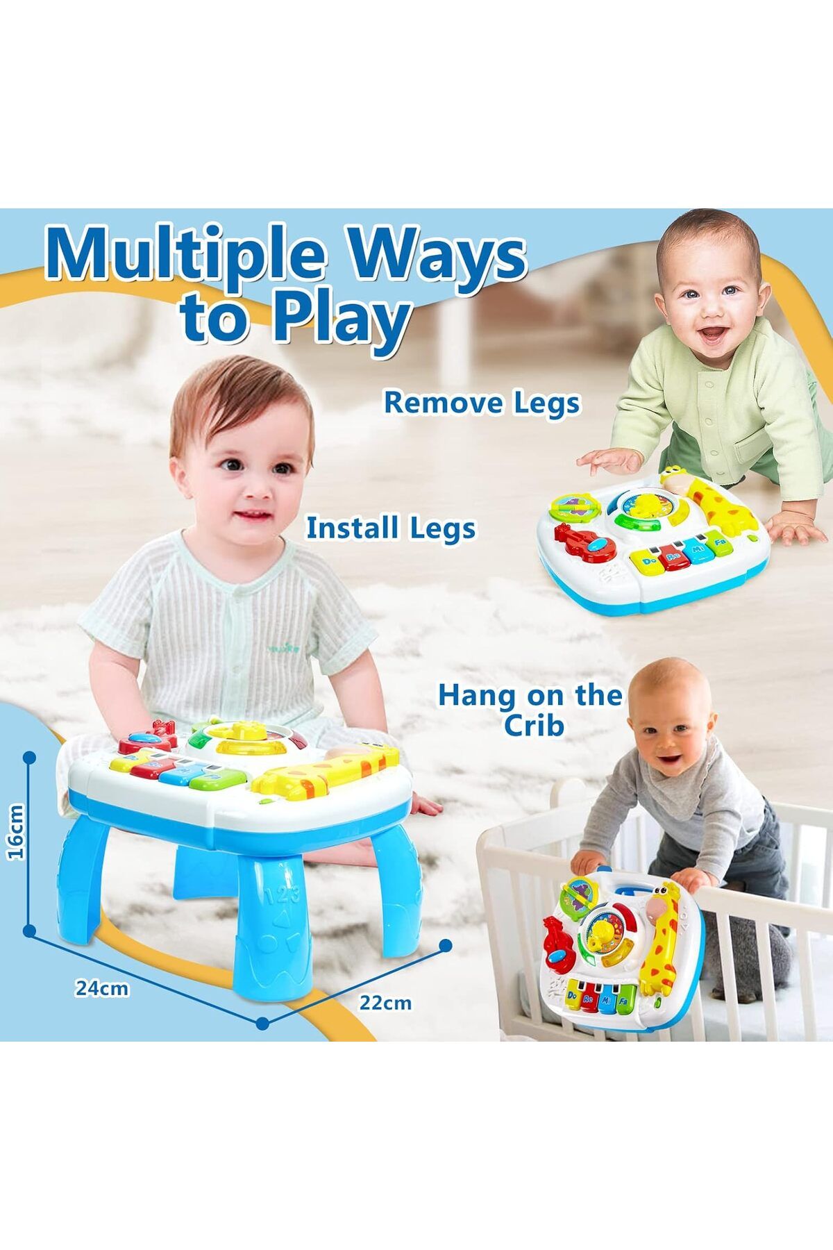 AWH-Baby Musical Learning Table – Activity Center for Toddlers 18+ Months, Educational Toy Gift. 5