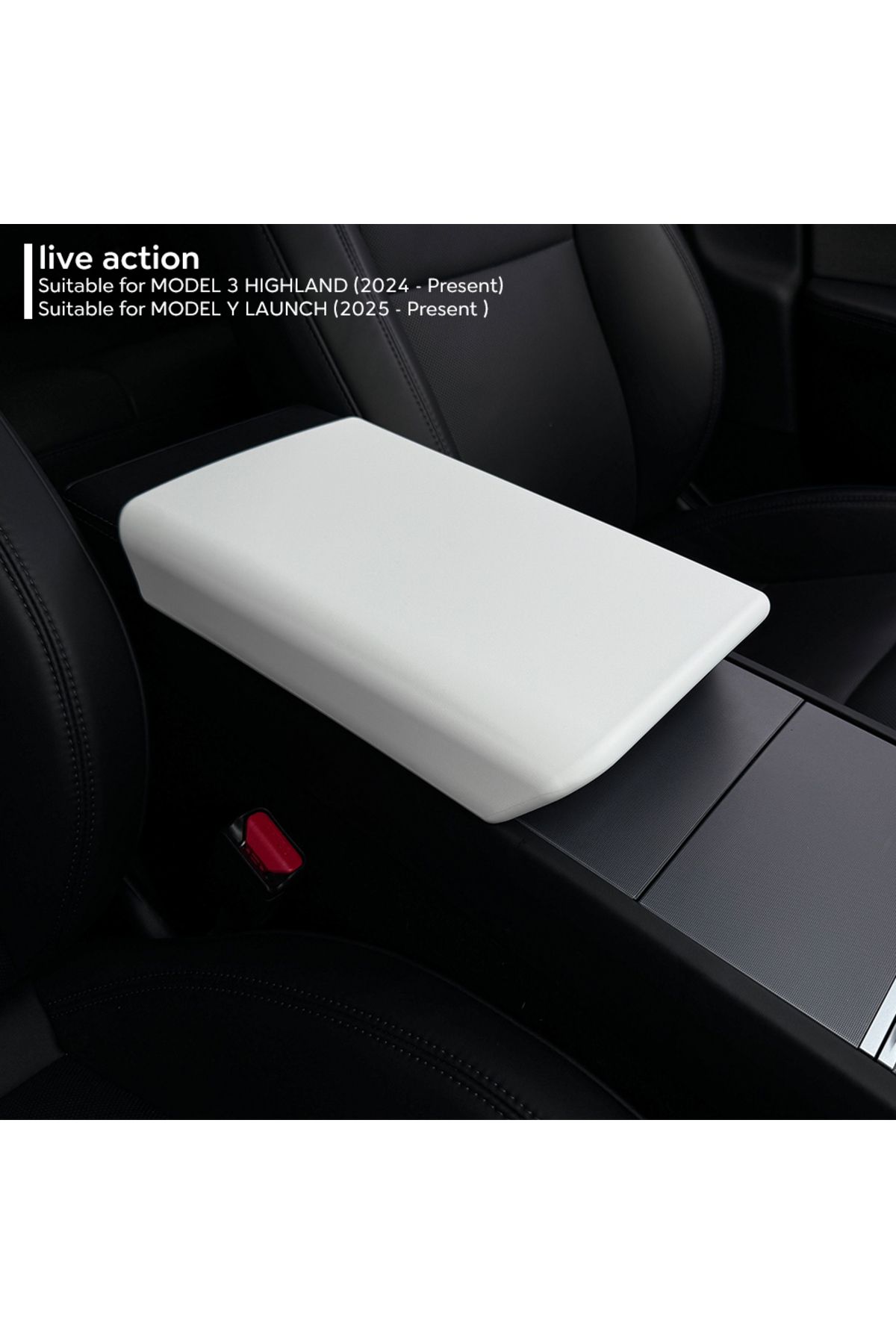 Choice-Black For Tesla Model Y Launch Juniper 2025 Model 3 Highland 2024 Tpe Soft Case Center Console Arm R 4
