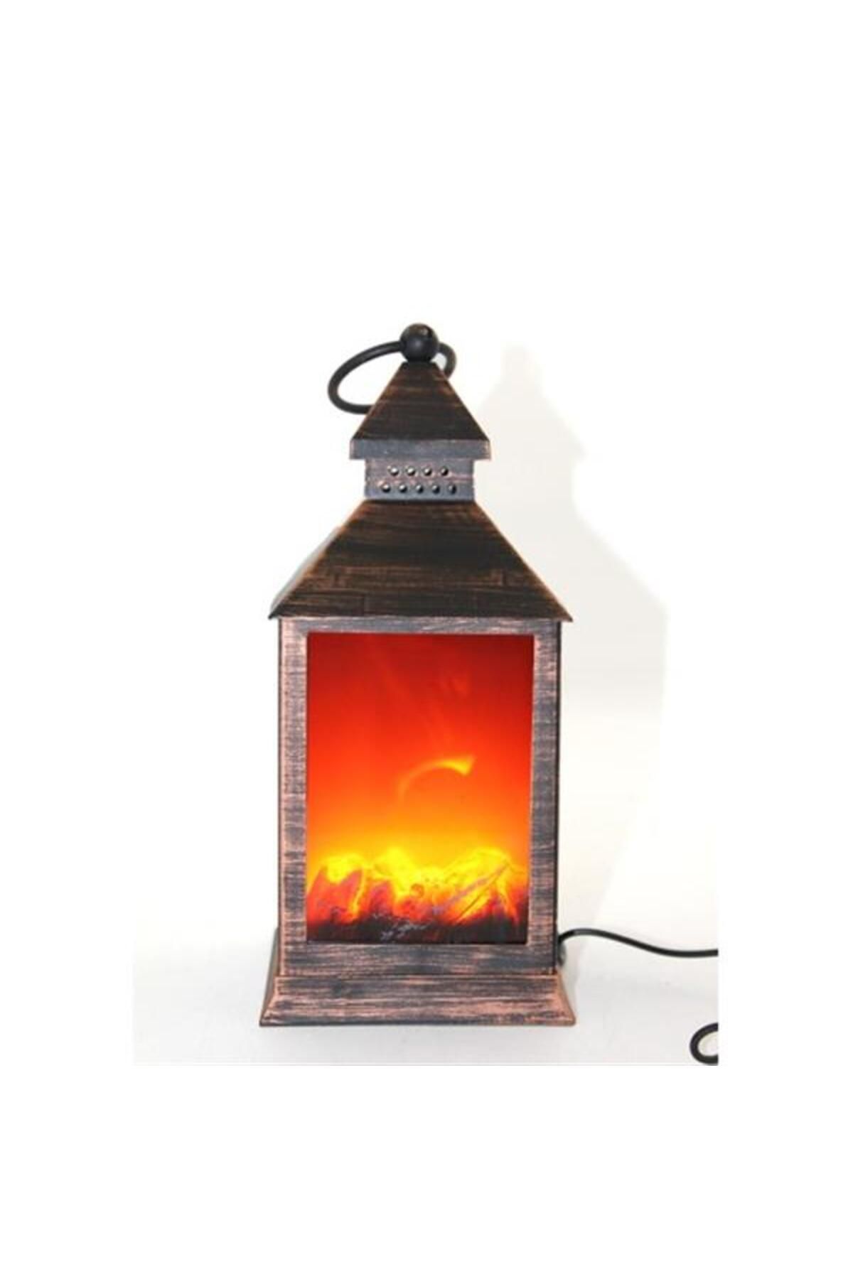 Mu Art Ahşap Şömine Ledli Lamba Model 7
