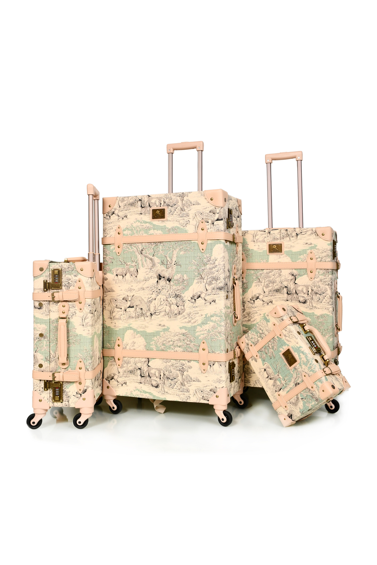 جلد كلاسيكي بلكامل موريا نو 4 قطع شنط طقم سفر - دو...