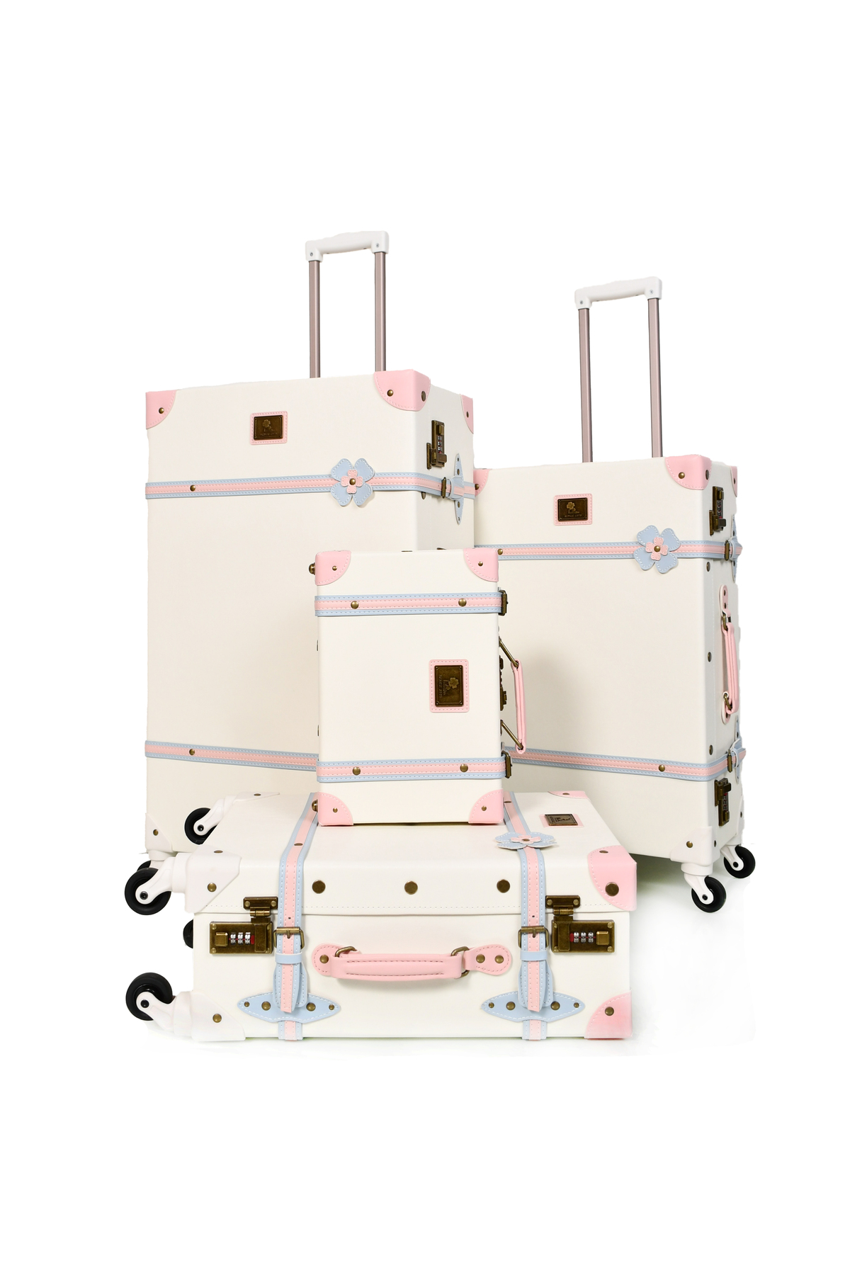 طقم شنط سفر كلاسيك جلد بلكامل مورانو 4 قطع بعجلات...