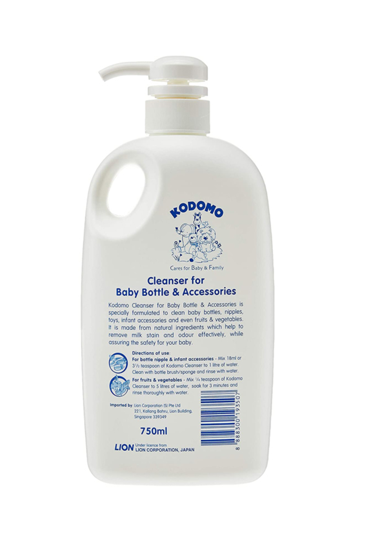 KODOMO Bebek Biberon ve Emzik Temizleyici Losyon 750 ml - Köpüksüz, Doğal, Meyve Sebze Yıkamaya Uygun fotoğrafı 2 (önizleme)