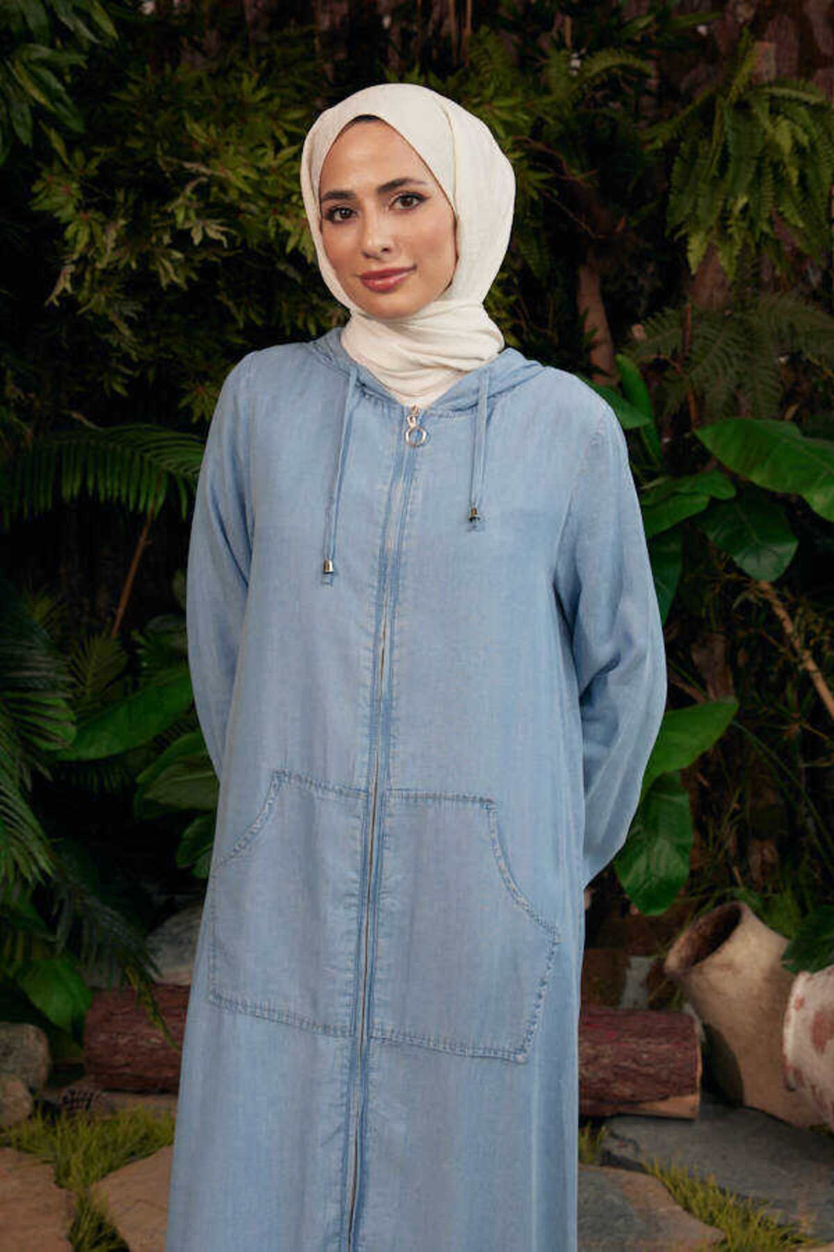 Neways-6475-Blue Hooded Zippered Tunic 4