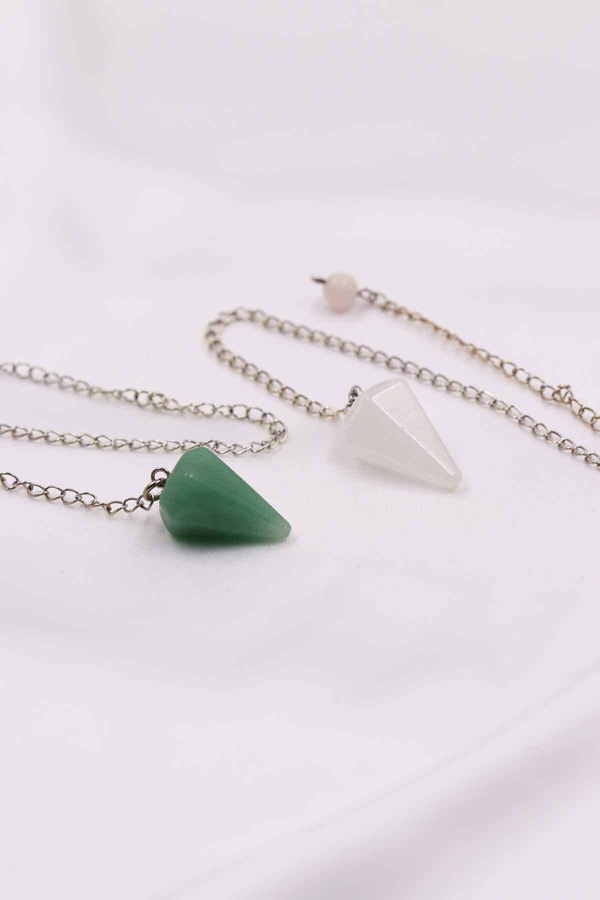 Aventurine Stone-crystal Quartz Stone Natural Stone Pendulum Pendulum Set of 2