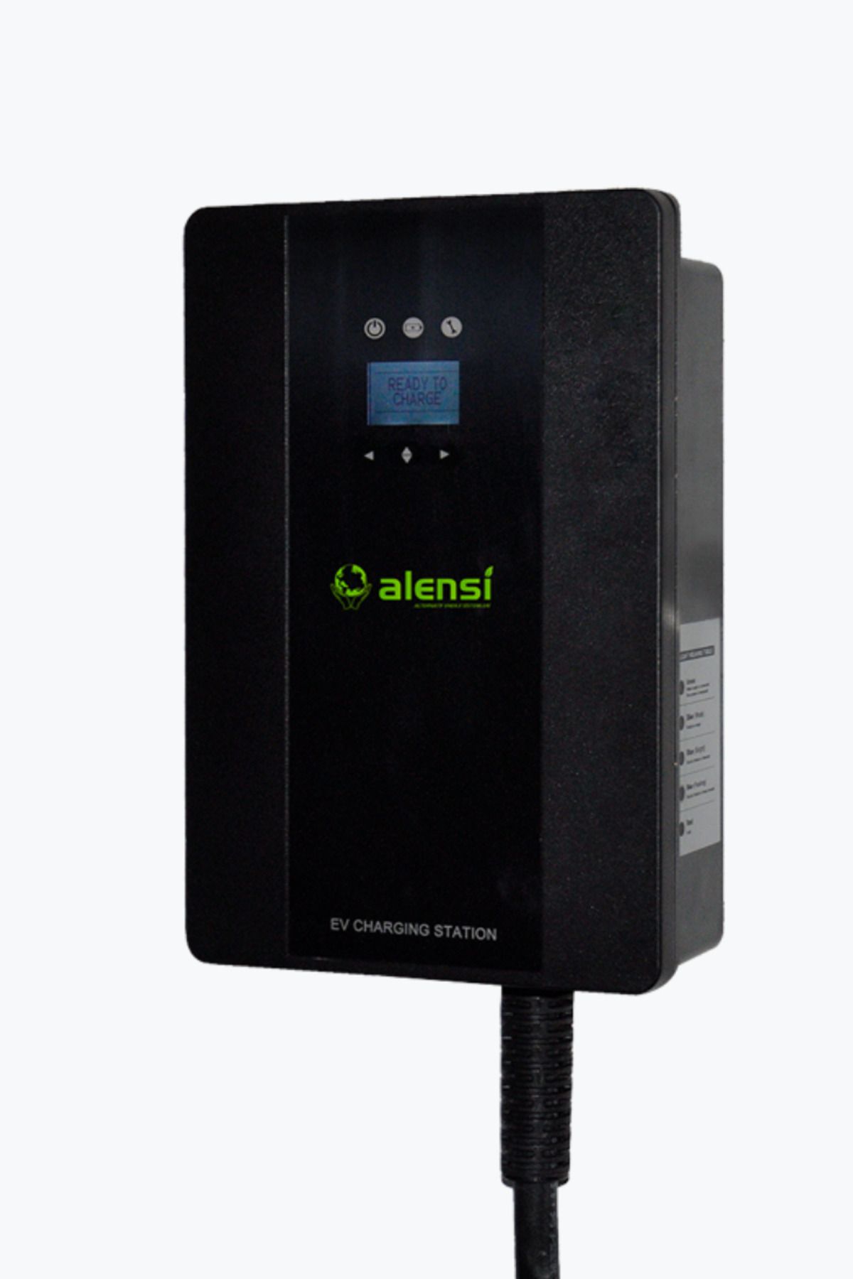 ALENSİ 22 kW 32-A Elektrikli Araç Şarj Cihazı AC + 5 Metre Kablolu + Plug Dahil