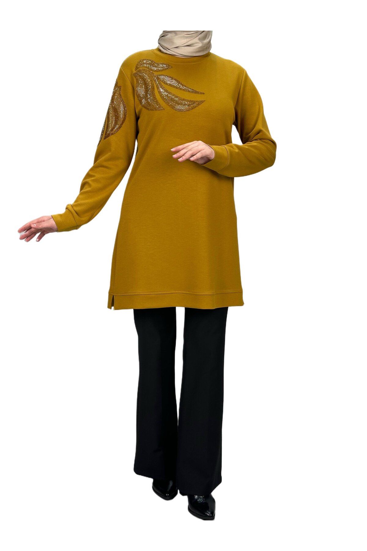 ottoman wear-Mustard Tunic - Plus Size Otw2117 2