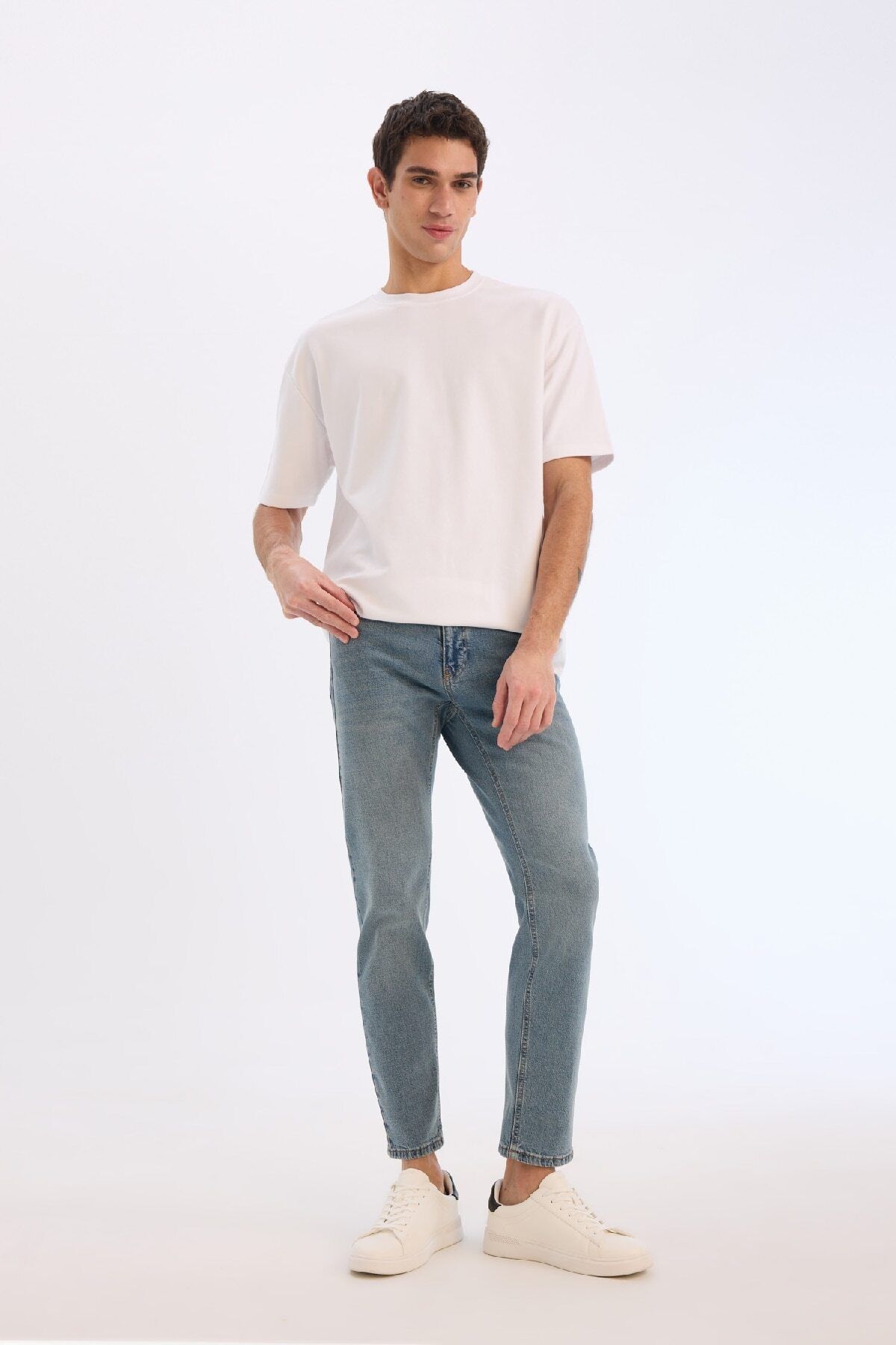 DeFacto-Slim Tapered Fit Skinny Leg Jeans Pants E7108Ax25Sp 3