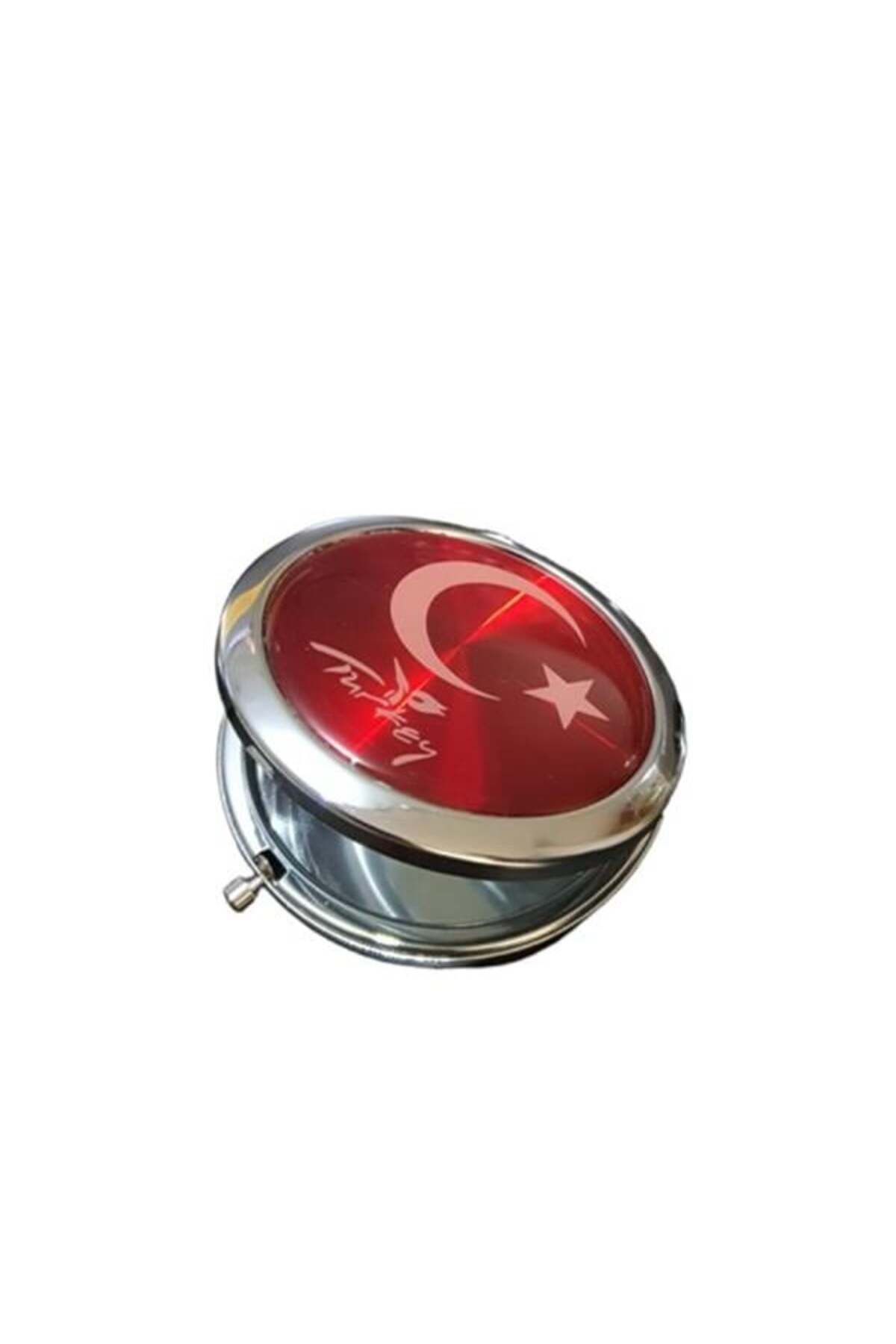 Mu Art Ahşap Türk Bayraklı El Aynası