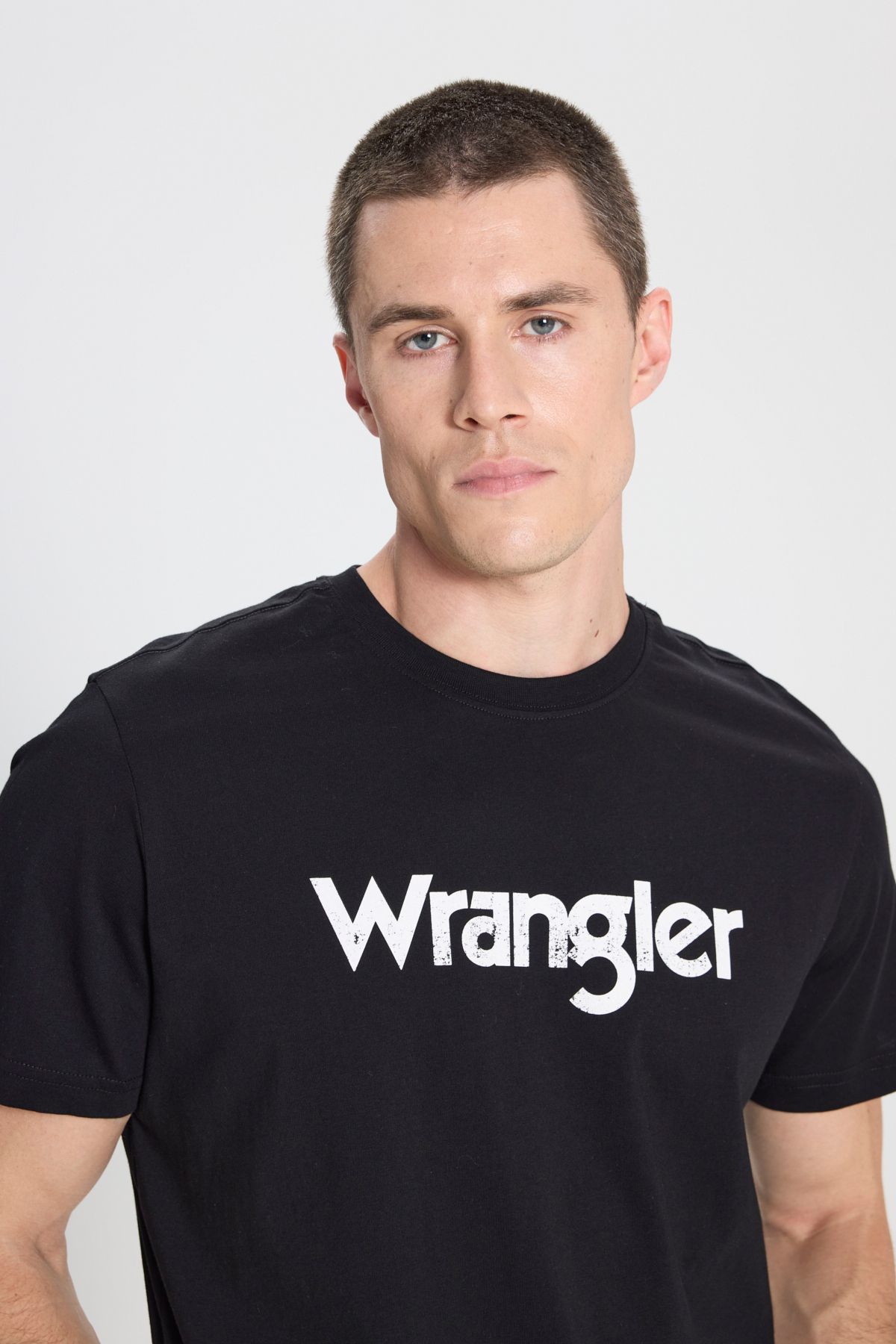 WRANGLER-Logo fekete férfi nyakú póló 4