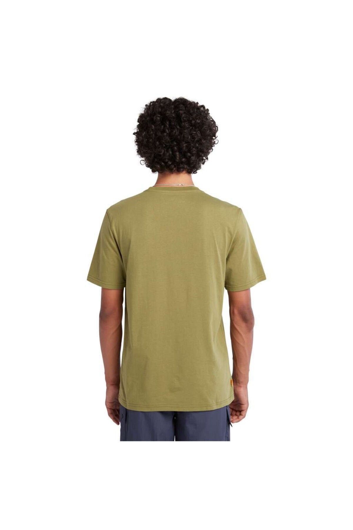 Timberland-T-shirt Modern Wash Brand Carrier Men's Khaki Round Neck T-shirt 4