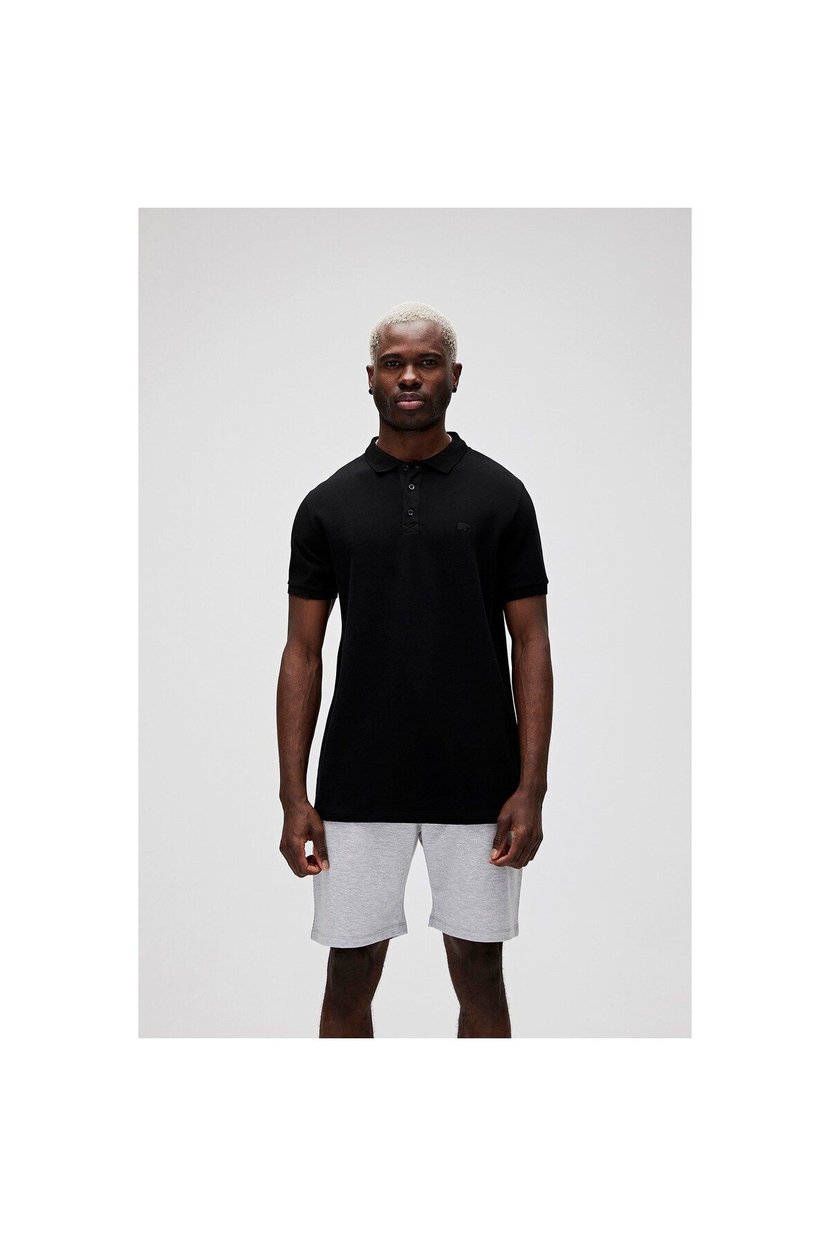 Bad Bear-Pánske tričko Stark Black Polo Neck 6