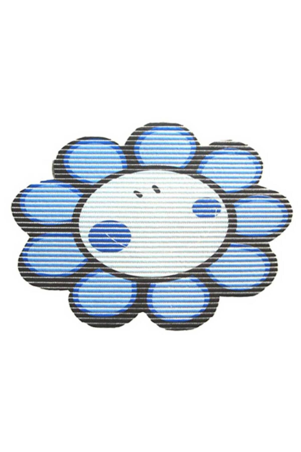 Homelux-Foam bath mat, flower shape, blue, 65X50 cm 1