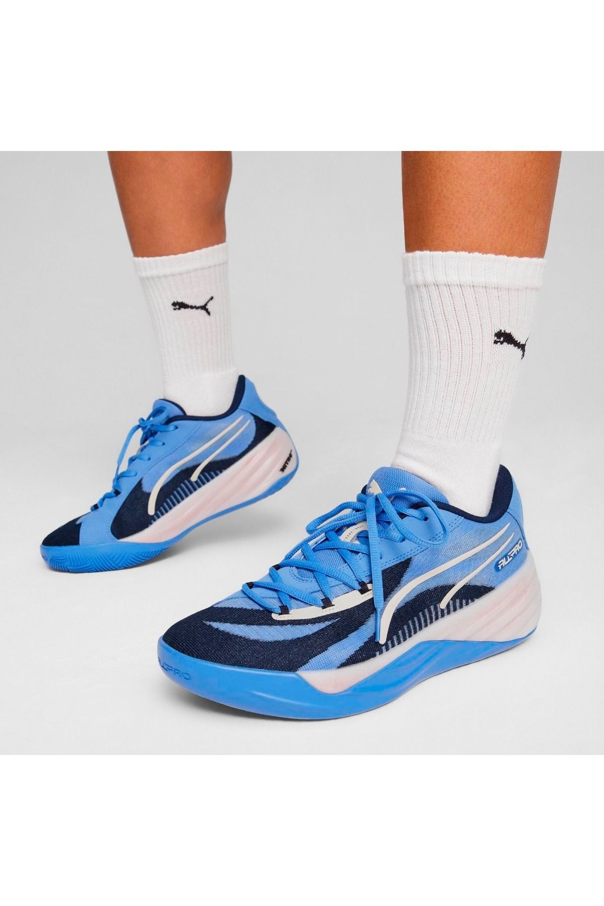 اسنیکر آبی مردانه همه کفش های بسکتبال طرفدار نیترو Puma
