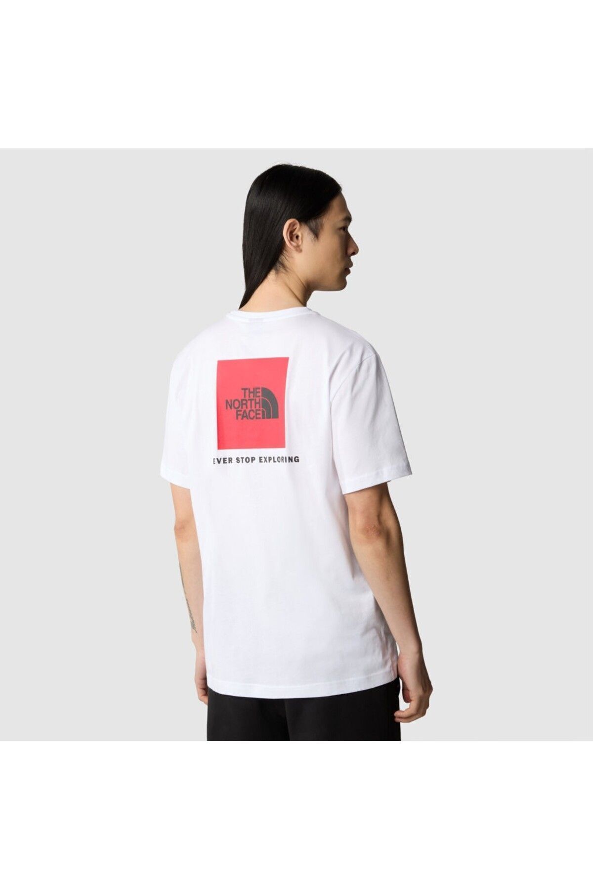 تی شرت سفید مردانه یقه گرد Redbox t shirt The North Face