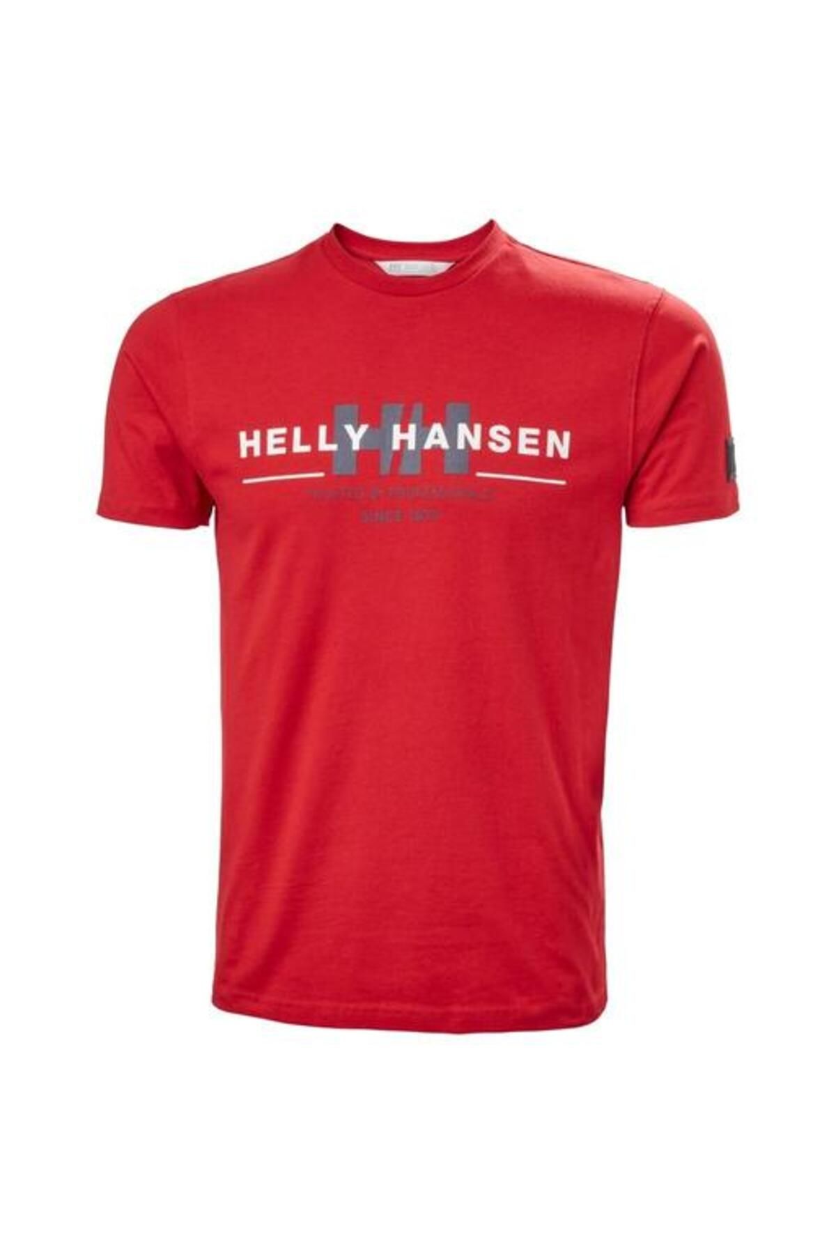 Helly Hansen-تي شيرت رجالي برقبة دائرية باللون الأحمر من Rwb Graphic 3