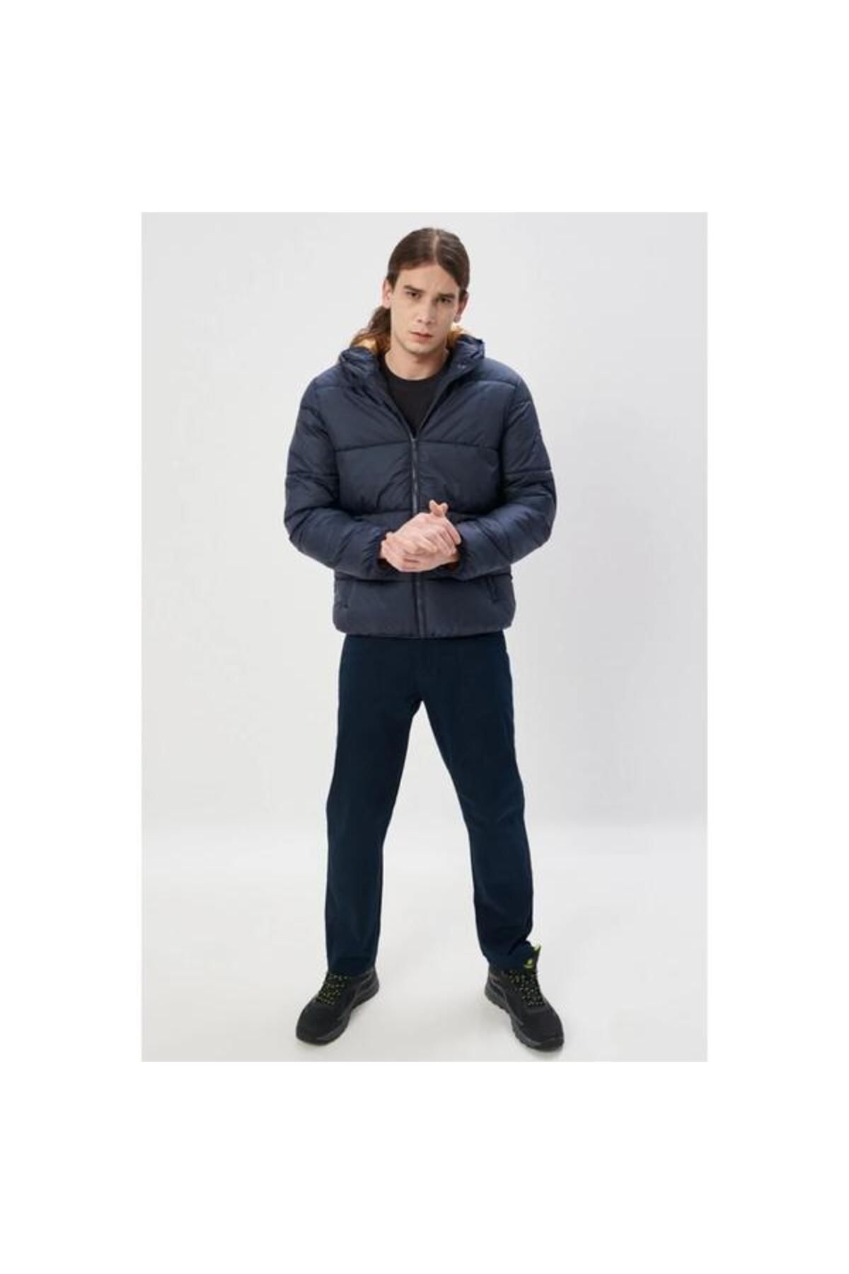 WRANGLER-Palton puffer pentru bărbați, albastru bleumarin, cu glugă 6