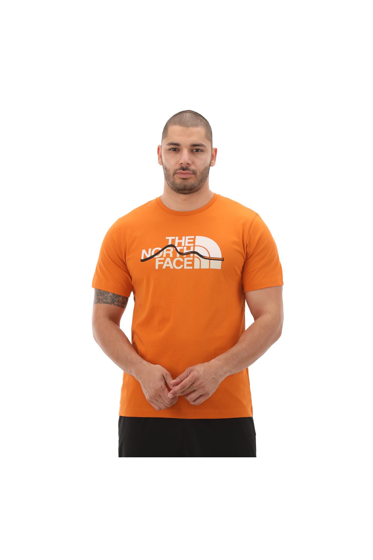 THE NORTH FACE-F0a87ntpco1-r M S-s Mountain Line Tee Tricou bărbați maro 2