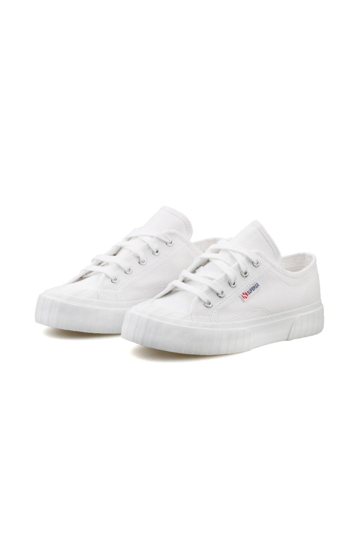 Superga-2630 حذاء رياضي أبيض مخطط للجنسين 3