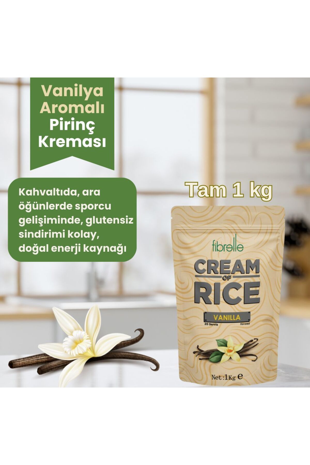 Fibrelle-Vanilla Flavored Cream of Rice - 1kg - 20 Serves 6