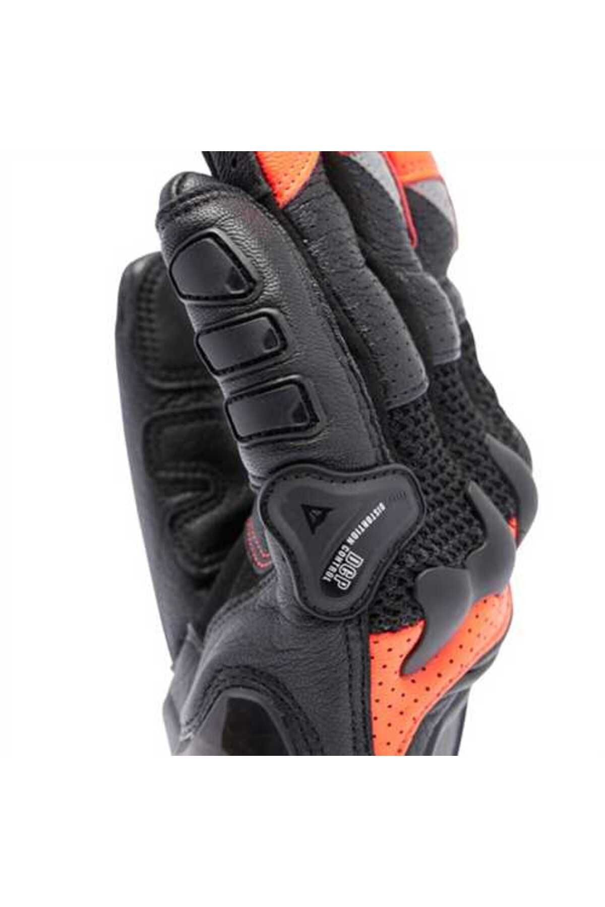 Dainese-Eld/X-Ride 2Ergo Single Gloves - Black/Red-Fluo 7