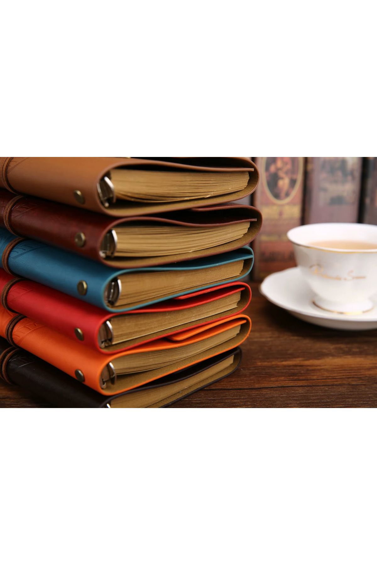 Modellino-A5 Unlined Prestige Leather Cover Mechanism Kraft Paper Leaf Lace up 75Y Notebook - Choose Color 4