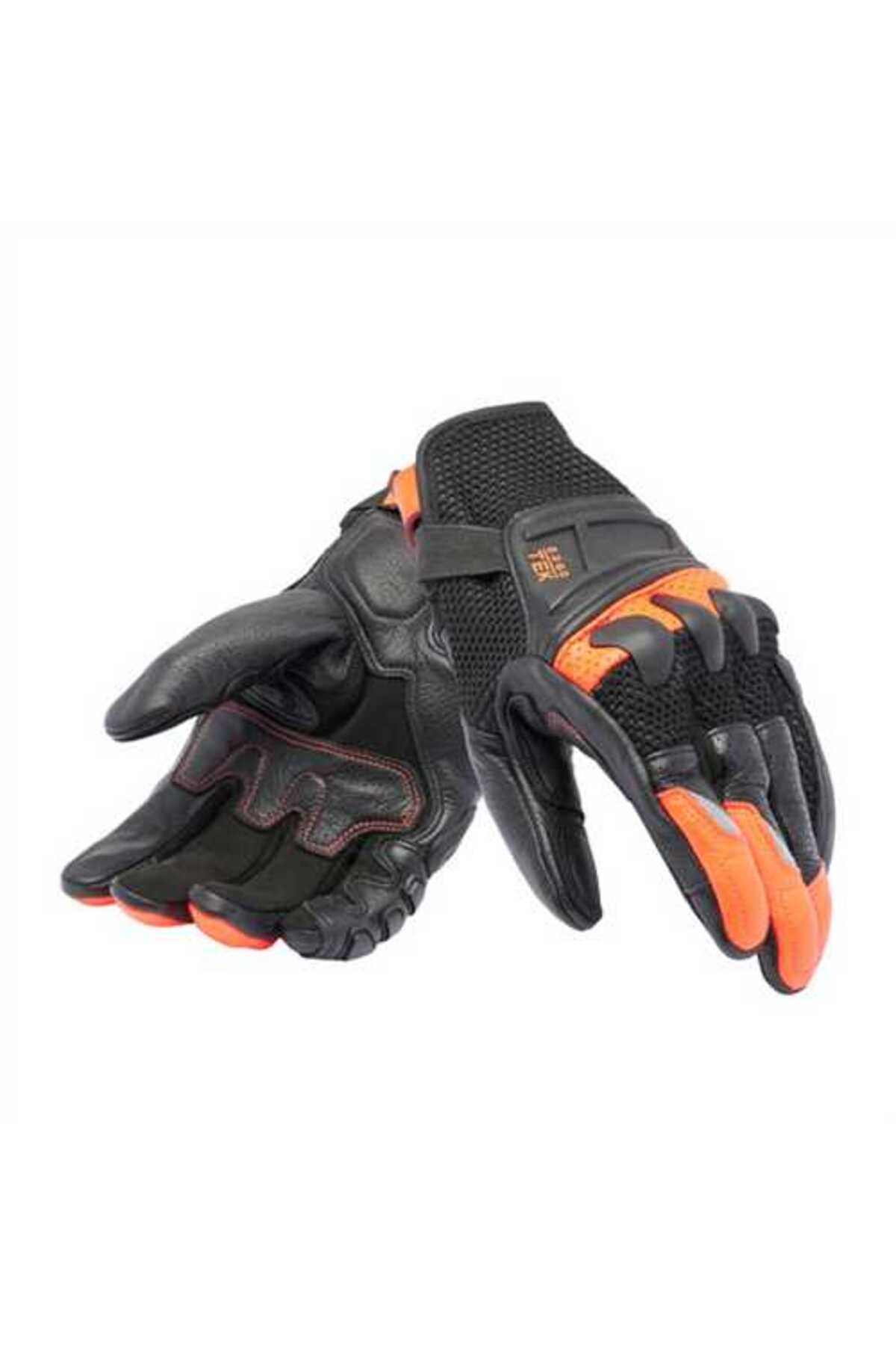 Dainese-Eld/X-Ride 2Ergo Single Gloves - Black/Red-Fluo 3