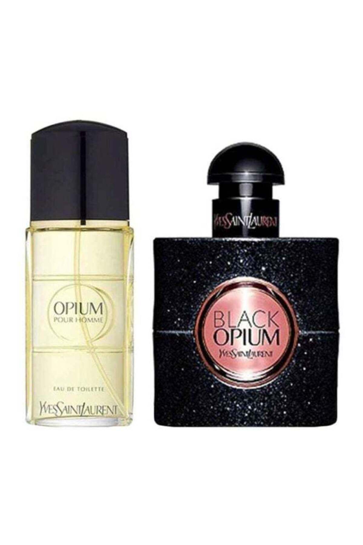 Yves Saint Laurent-2-Piece Black Opium Gift Set Women EDP 90 ml, Men EDT 100ml 1