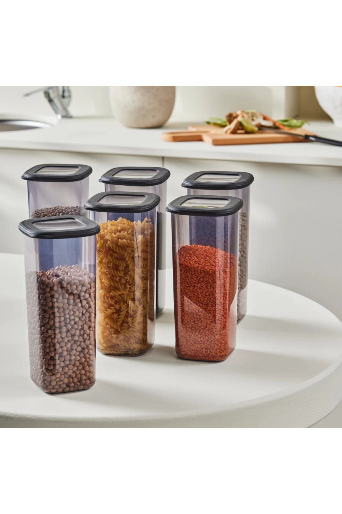 Karaca-Forbs 6-teiliges Vorratsdosen-Set, 1750 ml, Anthrazit 1