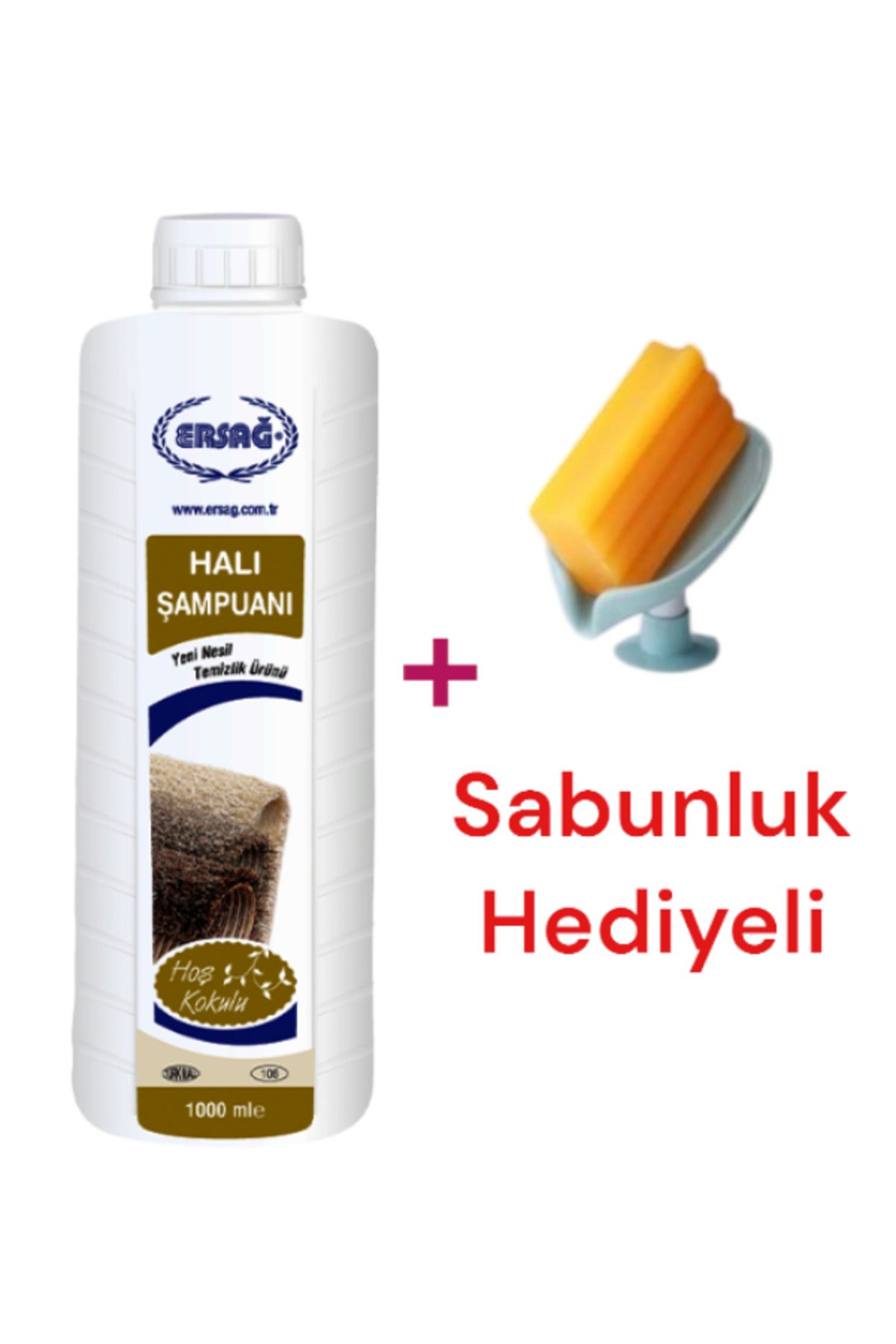 Ersağ Halı Şampuanı 1000 ml - ( Sabunluk Hediyeli) 106-1