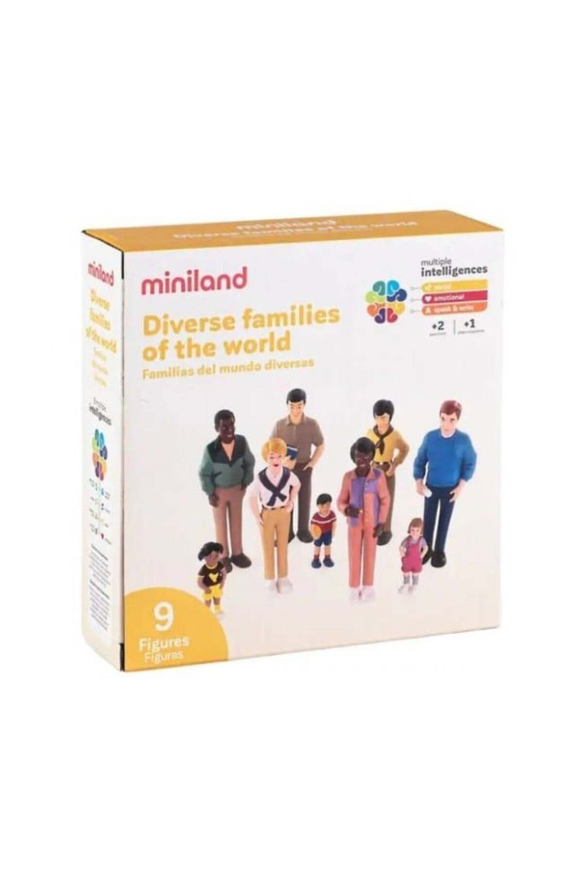 Miniland Set De 9 Figurine Familia - Diversitate Si Integrare Etnica Cu Rol Didactic - One Size
