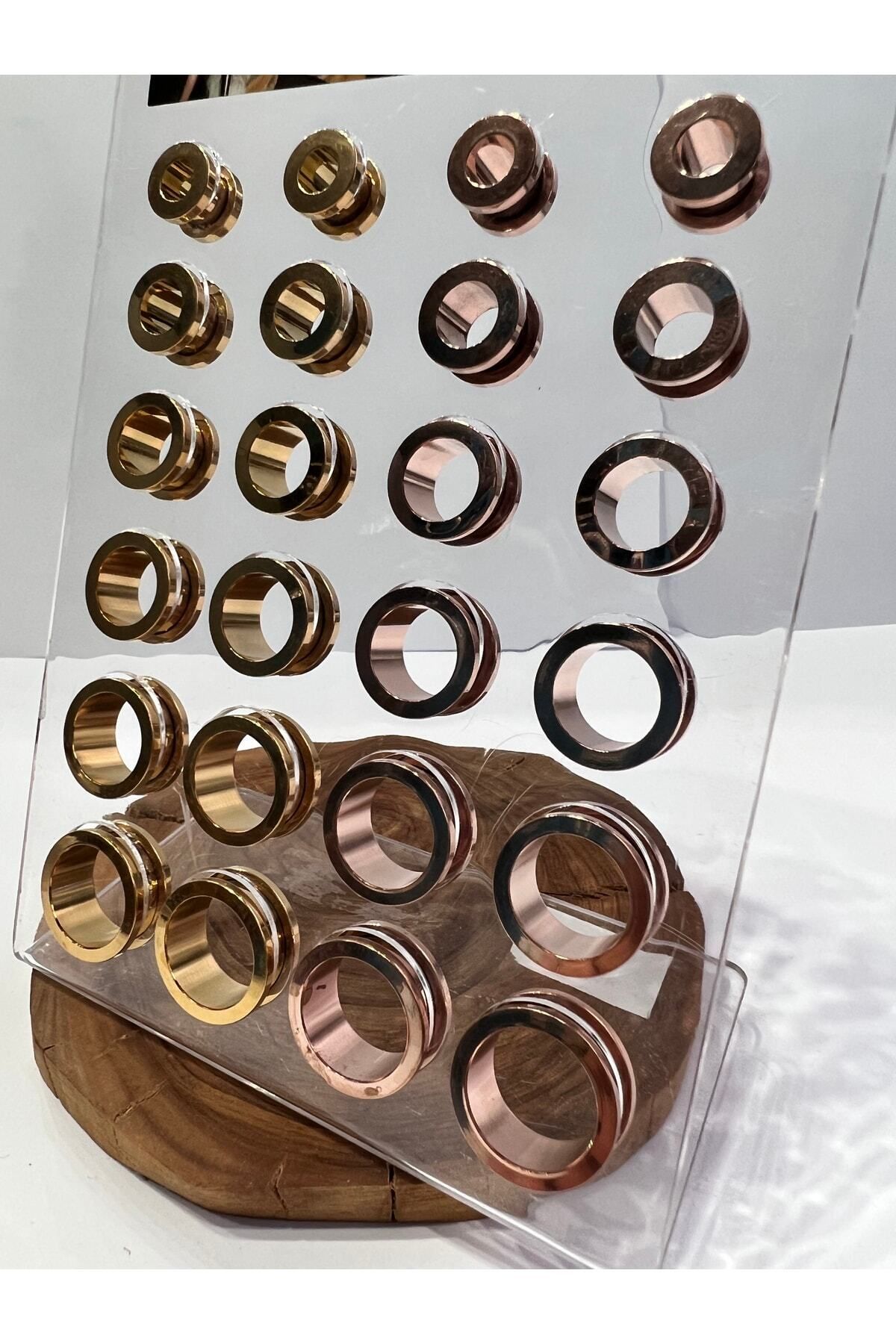 Karınca Piercing-Gold Color Or Rose Color Ear Tunnel Piercing 6
