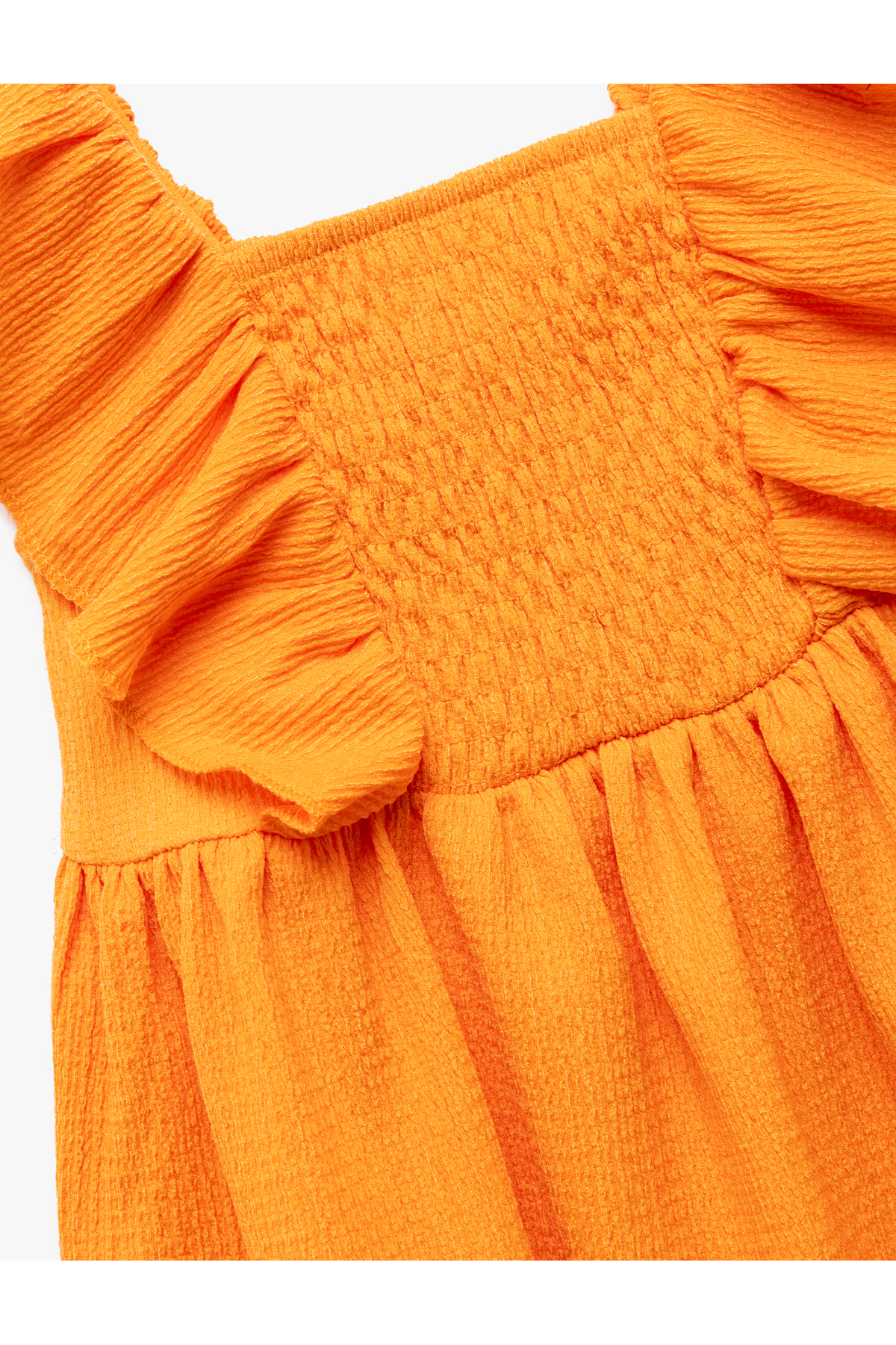 Koton Turuncu Kız Bebek Elbise 5SMG80008AK fotoğrafı 3 (önizleme)