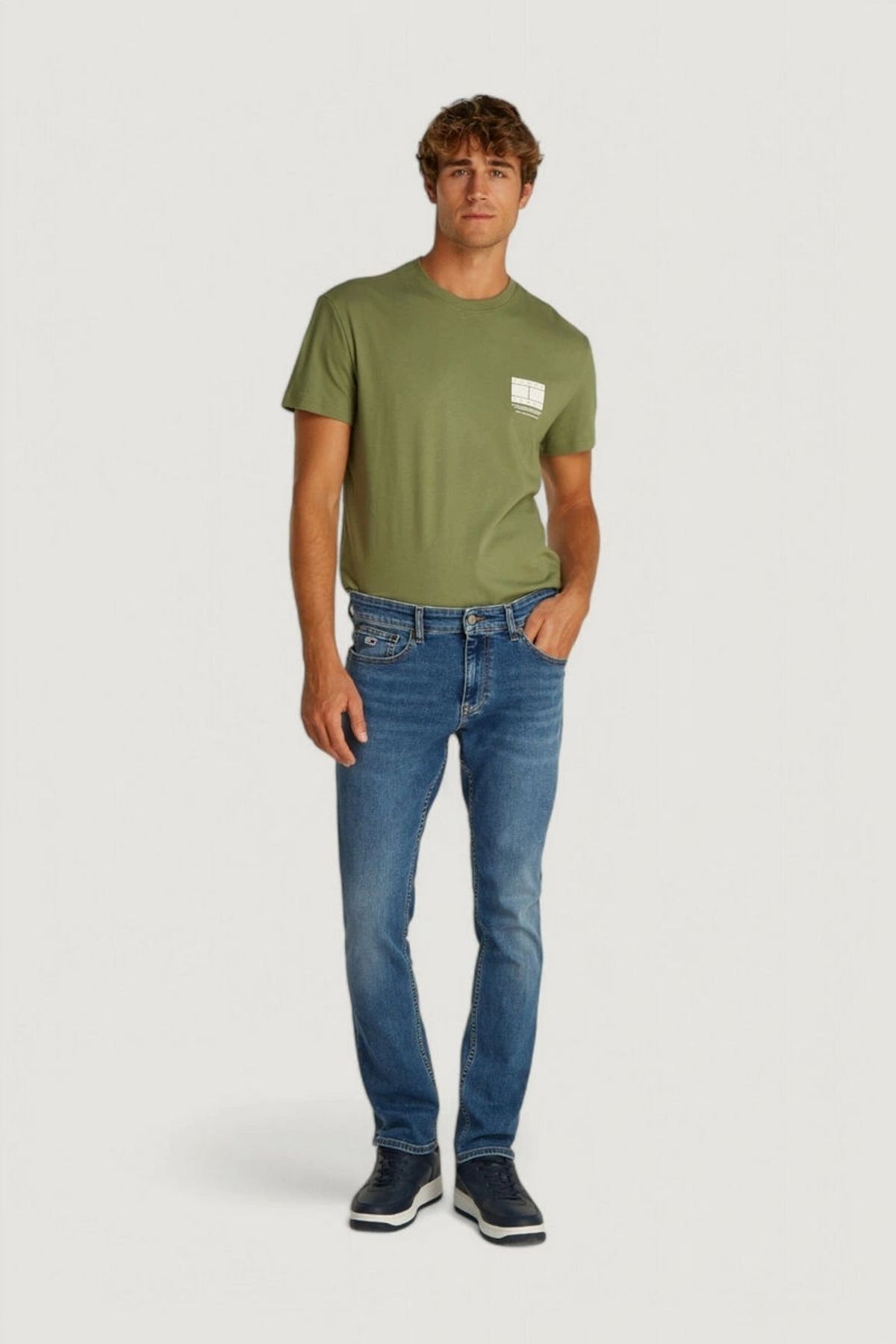 شلوار جین باریک مردانه تامی هلفیگر Scanton Navy Blue Tommy Hilfiger