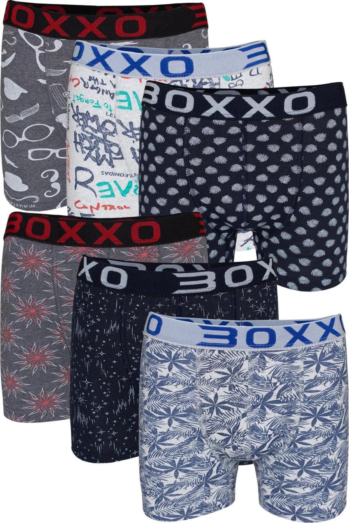 Beyaz Martı-Boxers Men's Patterned White Seagull Boxxo 6 Pcs 1