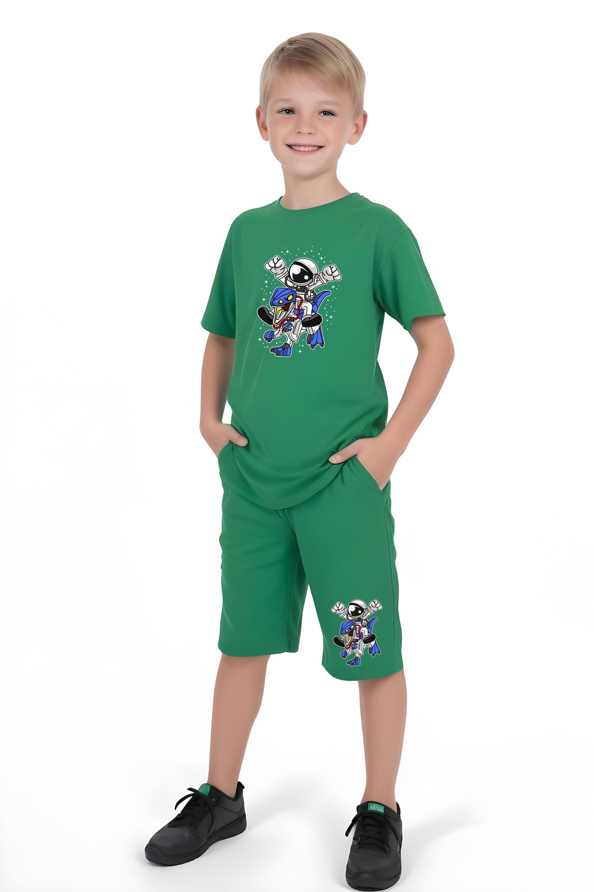 FYK KİDS Triou-sorrt Pentru Băiați Imprimat Astranot Sub-top Masculin - 5 years old