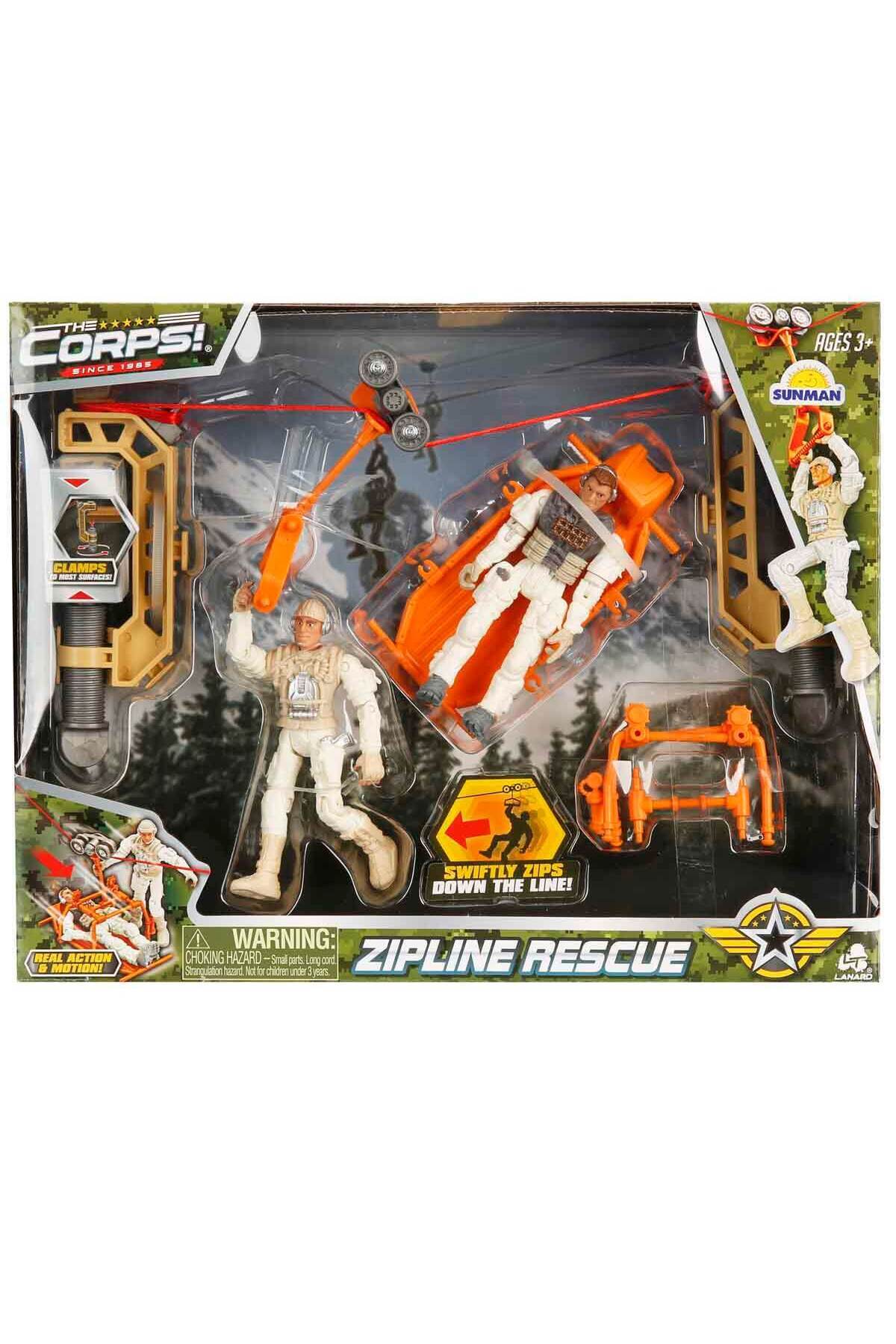 Lanard Toys-The Corps Zipline Rescue Military Play Set 4