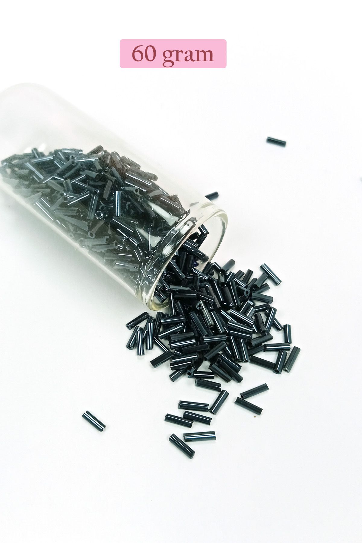 Mu Art Uzun Boru Kesme Boncuk Çap 2Mm Uzunluk 10 Mm - 60 Gram - Koyu Yeşil - Bnc266