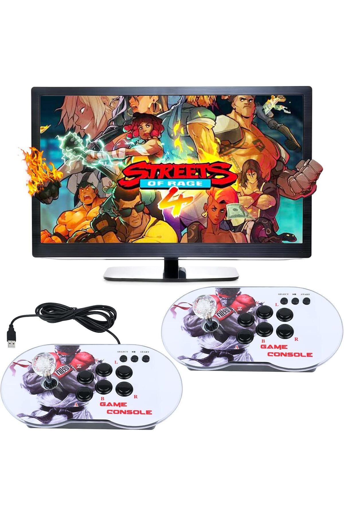 idragon M9 Arcade Oyun Konsolu Atari, 10.000 Retro Oyunlu 4K Hdmı, 64GB, 2 Oyuncu Joystick