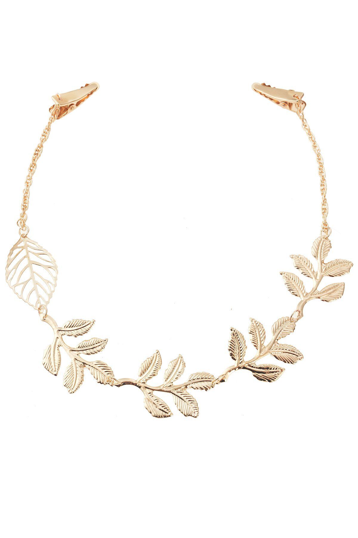 Pelin Aksesuar-Gold Leaf Hair Accessory 1