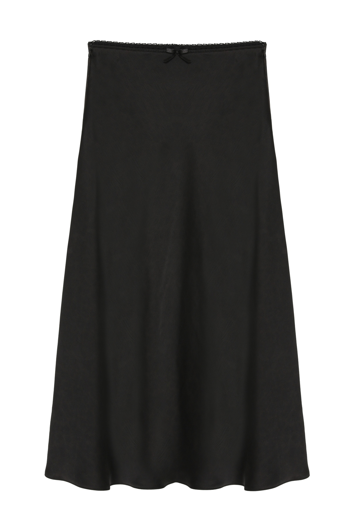 Quzu-Black Satin Skirt 1