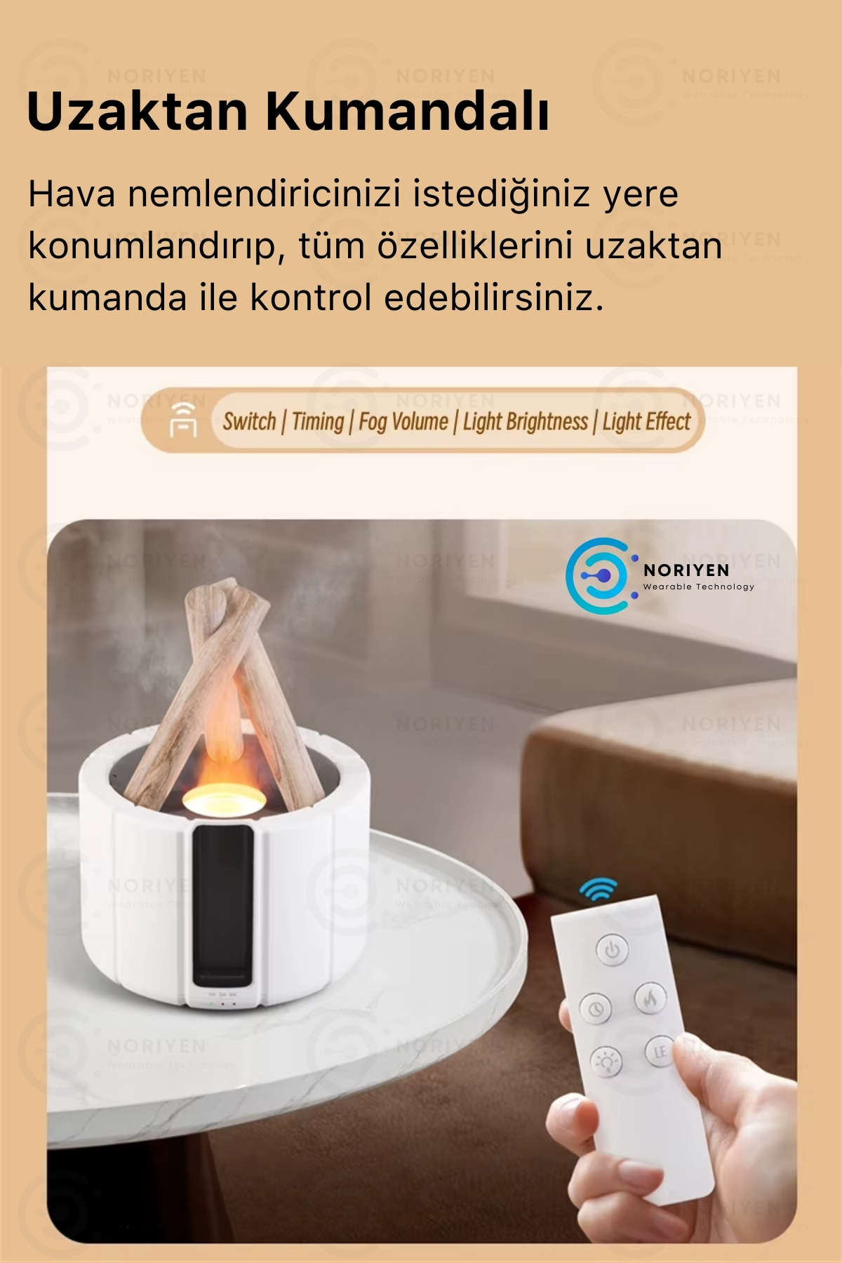 Yeni Nesil Bonfire Şömine Hava Nemlendiricisi 280 ML Renkli Gece Işığı Buhar Makinesi Aroma Difüzör