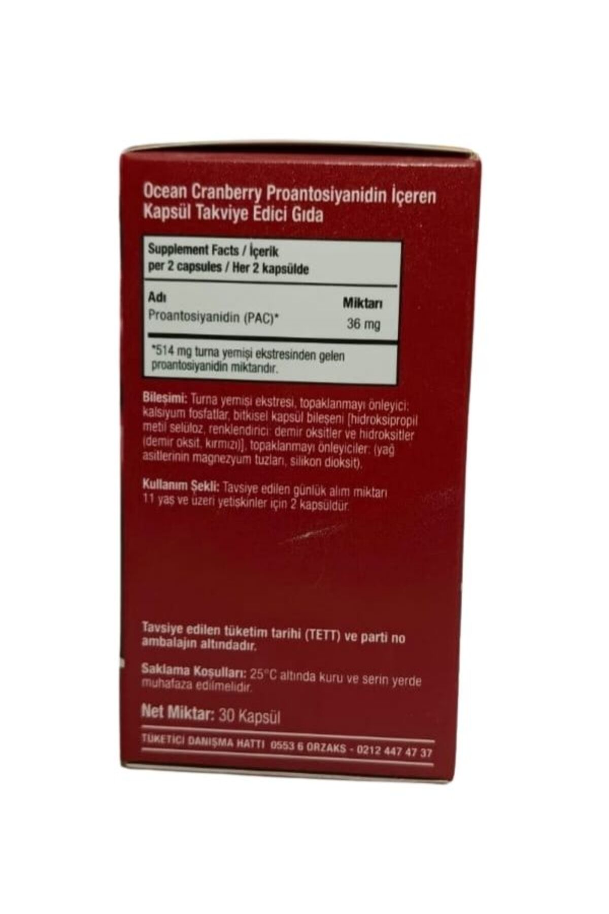 Orzax OCEAN CRANBERRY TAKVIYE EDICI GIDA 30 tablet - Fiyatı, Yorumları