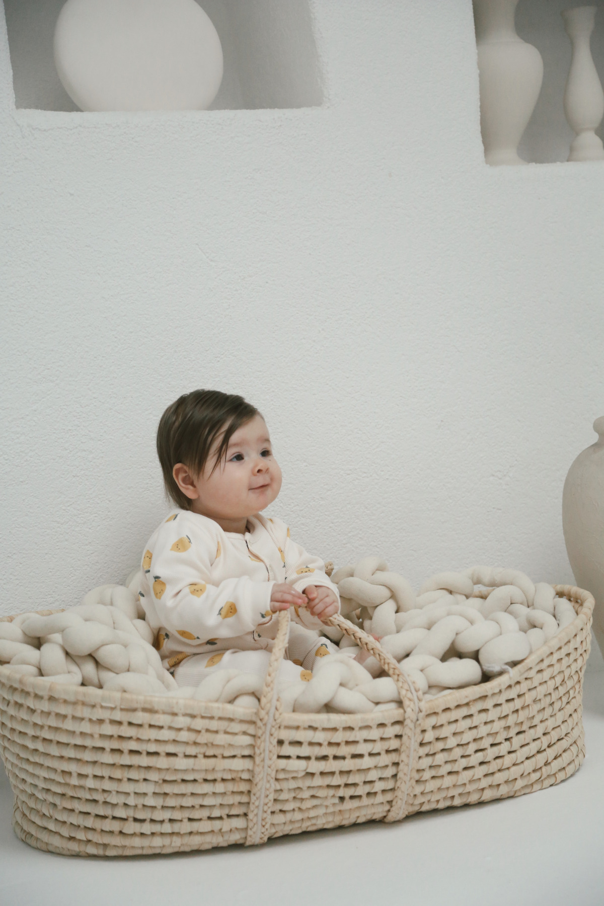 DoDo'S Baby Limon Desenli Organik Kaşkorse Bebek Tulum fotoğrafı 2 (önizleme)