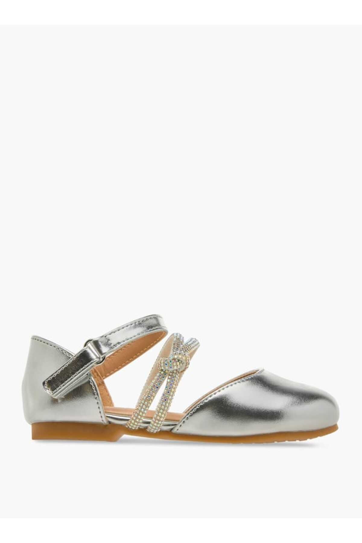 Juniors-Embellished Ballerina Shoes with Hook and Loop Closure 3