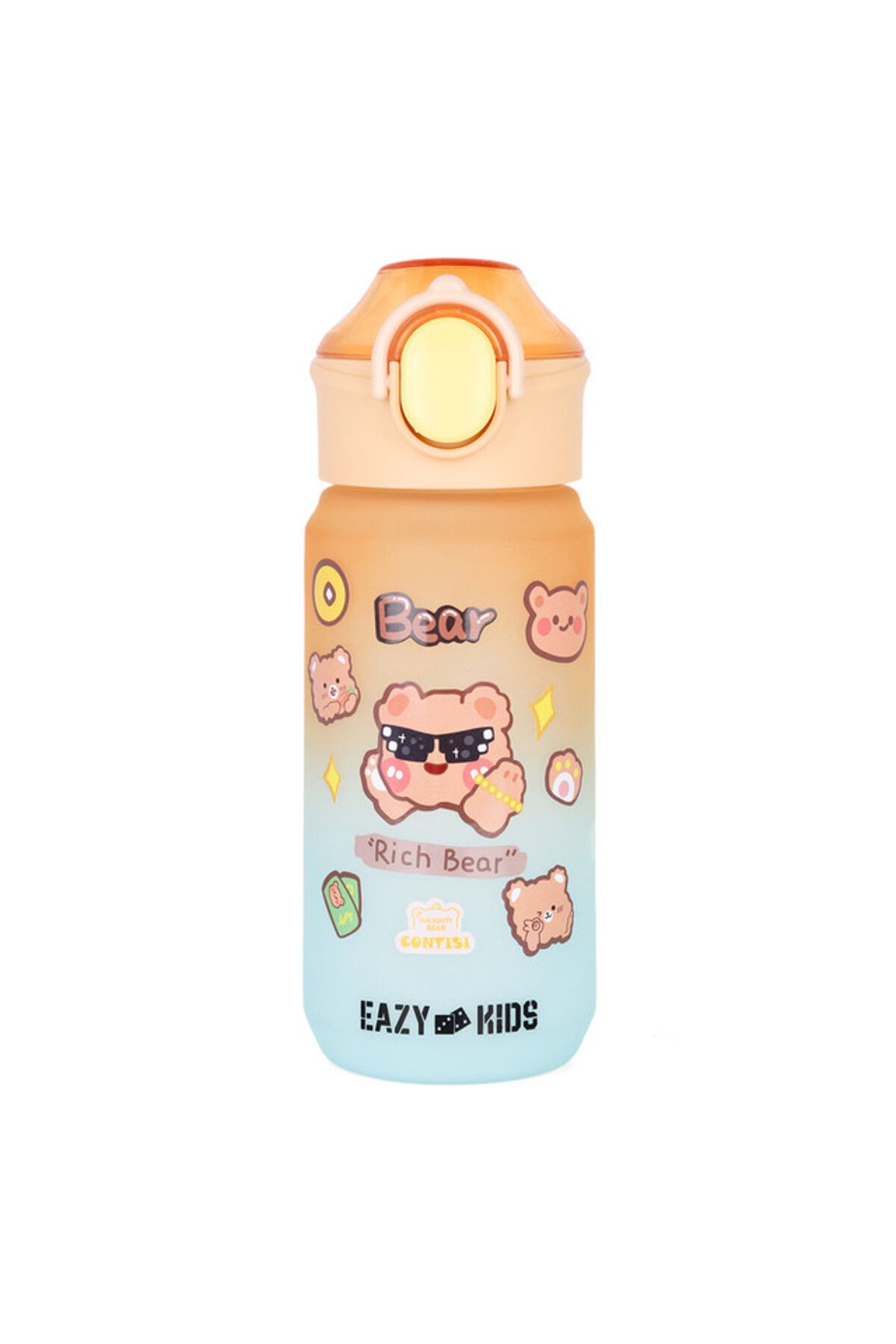 Eazy Kids-Water Bottle 500ml wt Handle - Orange 4