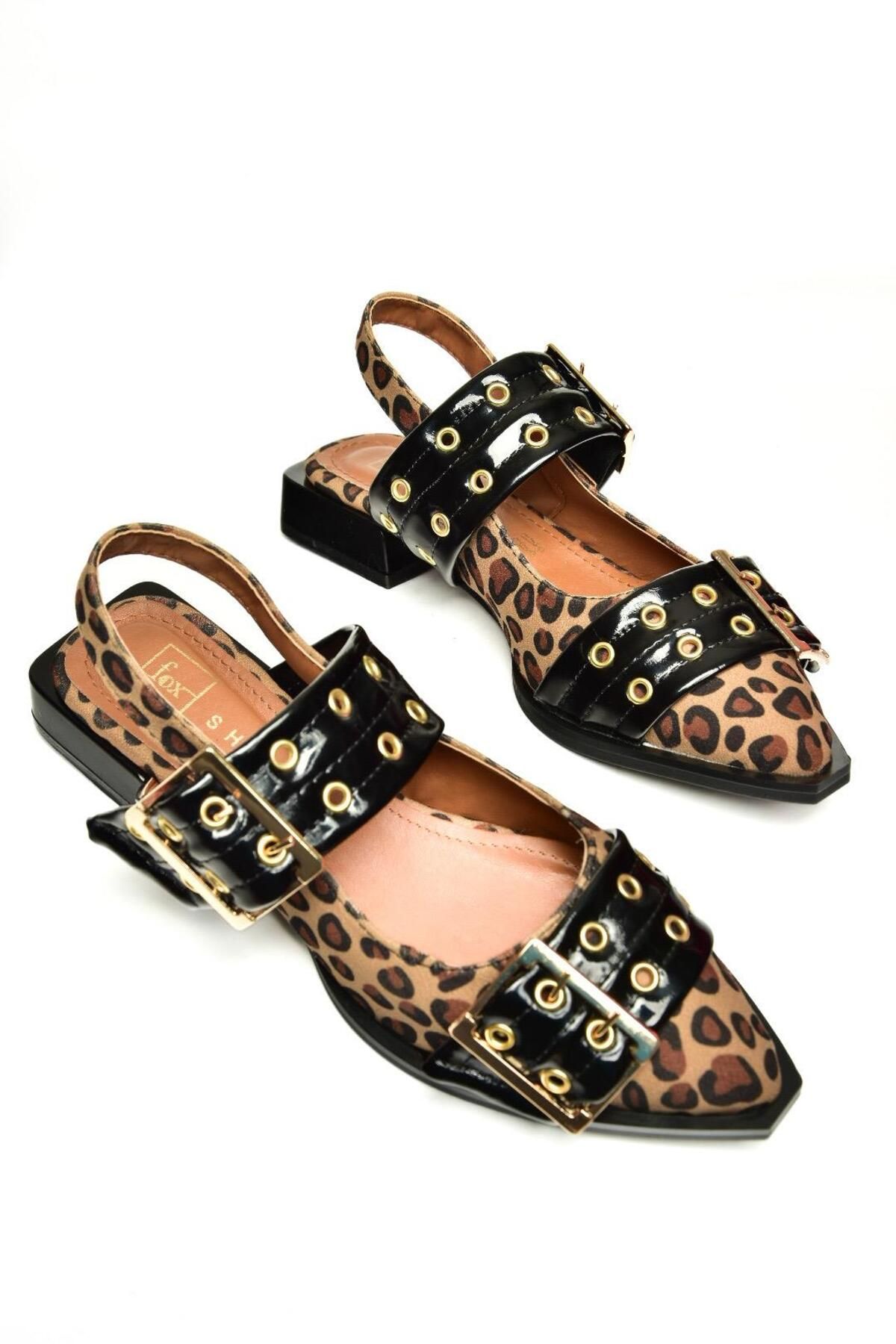 Fox Shoes-U 518600102   Leopard Low Heeled Women's Shoes 7