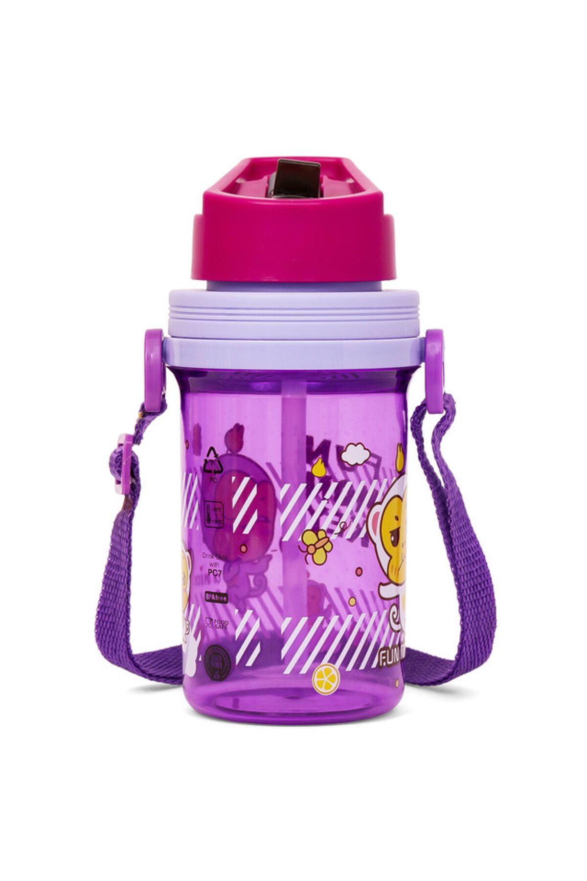 Eazy Kids-Water Bottle 500ml wt Straw - Purple 2
