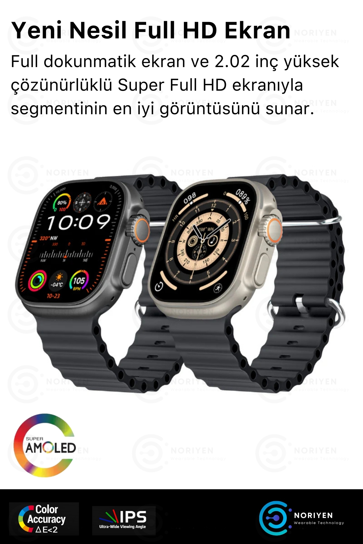 Yeni Nesil HK10 Ultra 3 Chat GPT Amoled HD Ekran Spor Sağlık Sensörlü iOS Android Uyumlu Akıllı Saat