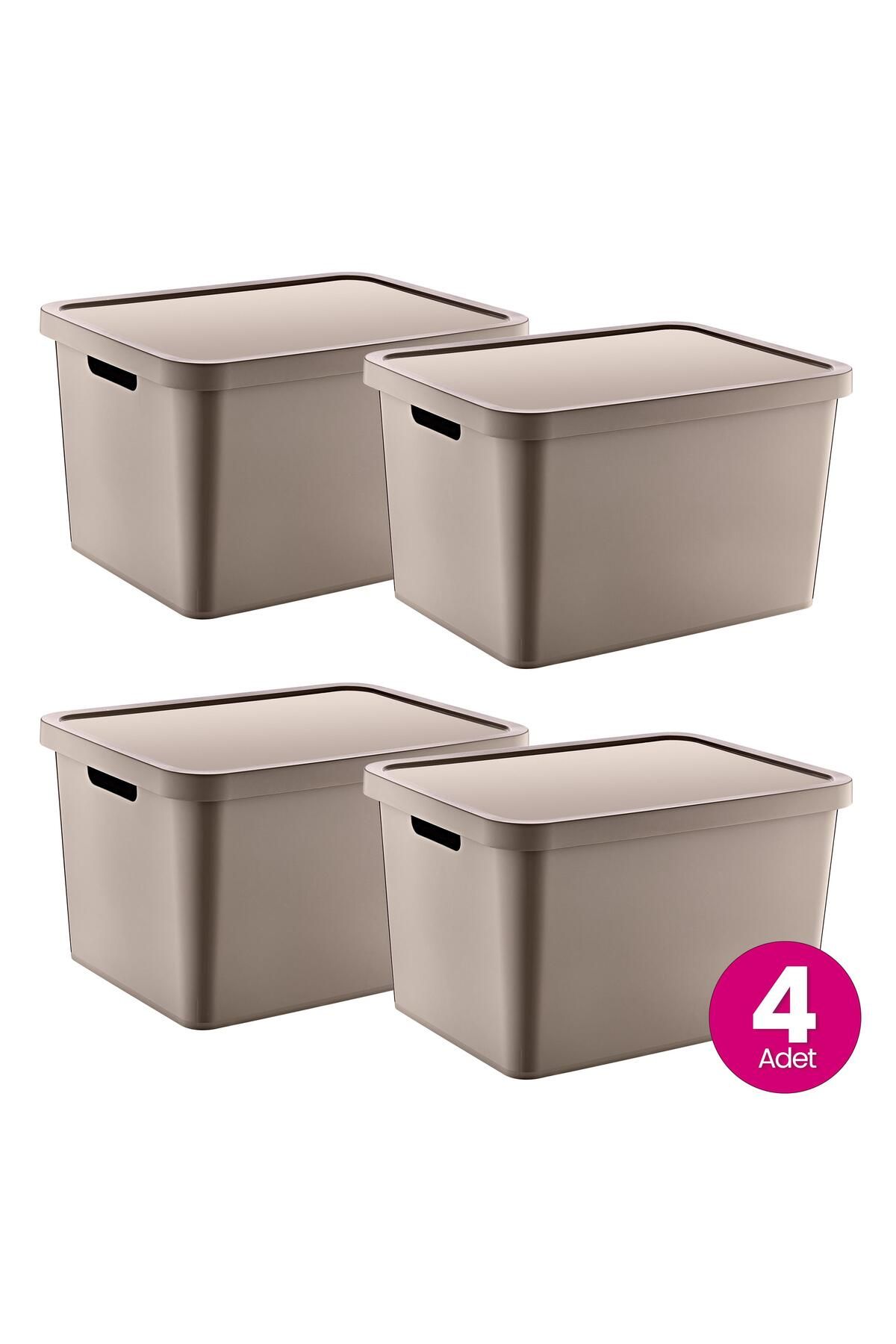 Smartware-Terra 18 Lt - Set of 4 Stafi Multi-Purpose Box with Lid 6