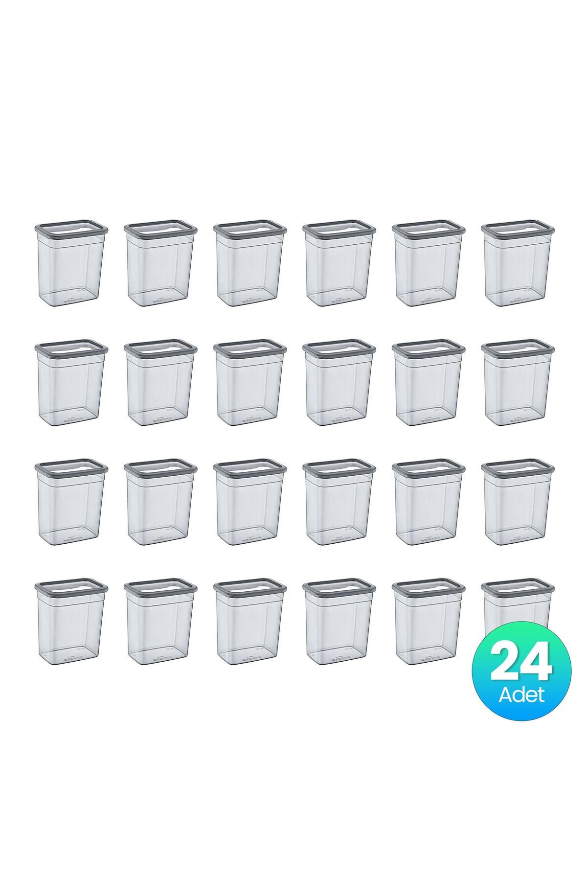 Smartware-Anthracite 2350 ml - Set of 24 Scale Rectangular Storage Containers 5